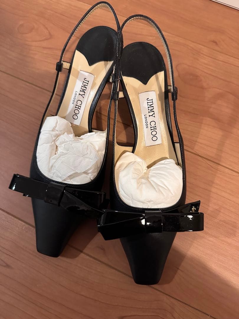 JIMMY CHOO ブラック ポインテッドトゥパンプス 36