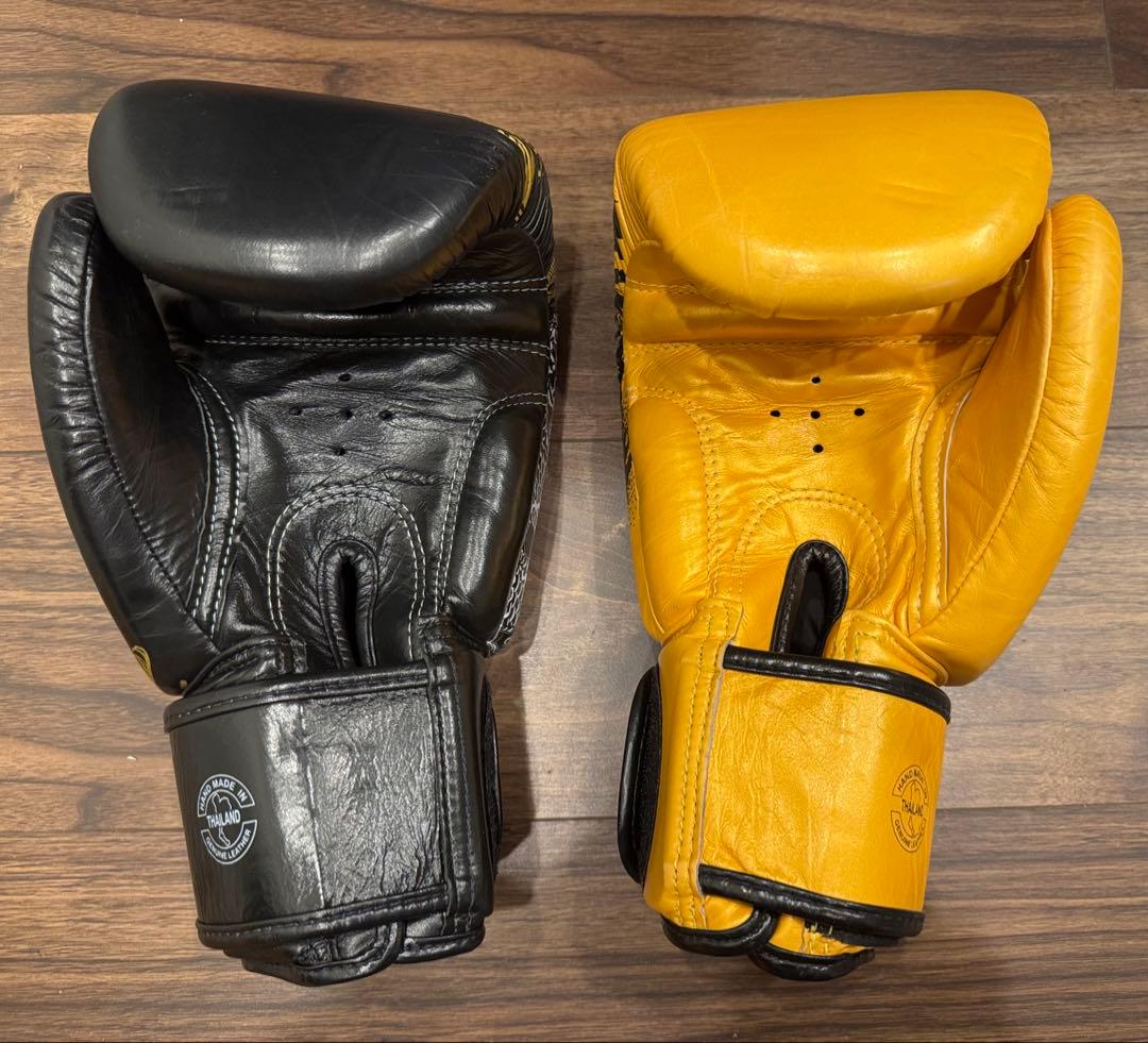 限定品　Fairtex ボクシンググローブ 黒/黄　16oz