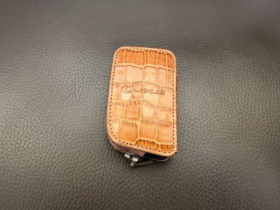 レクサス LS専用 キーケース ブラウンカーフレザー クロコ調 新品未使用品