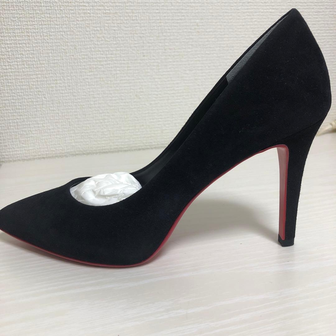 なつ【新品未使用】DIANAブラック スエード レッドソール　23、5cm