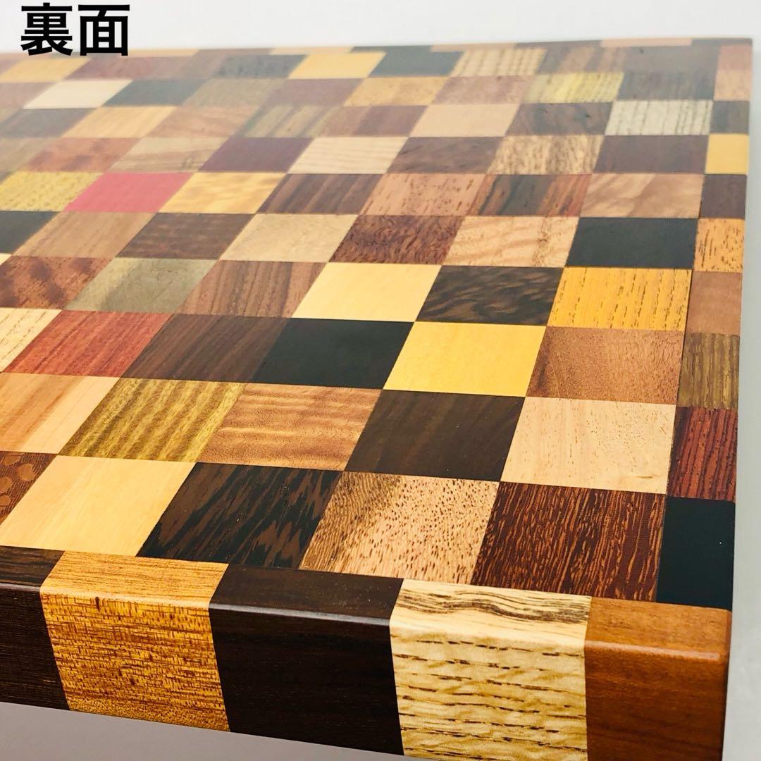 世界の銘木142種の寄せ木トレイ ハンドメイド