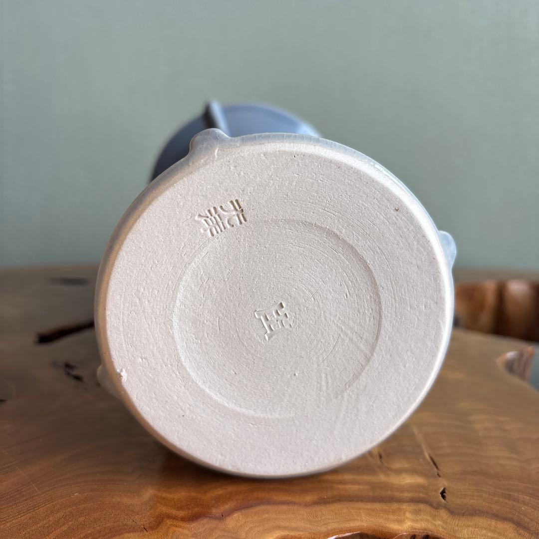 桐竹文 花瓶 光洋銘『鳳玉』 嵯峨御流好 高さ32cm 片山宥雄大僧正 共箱