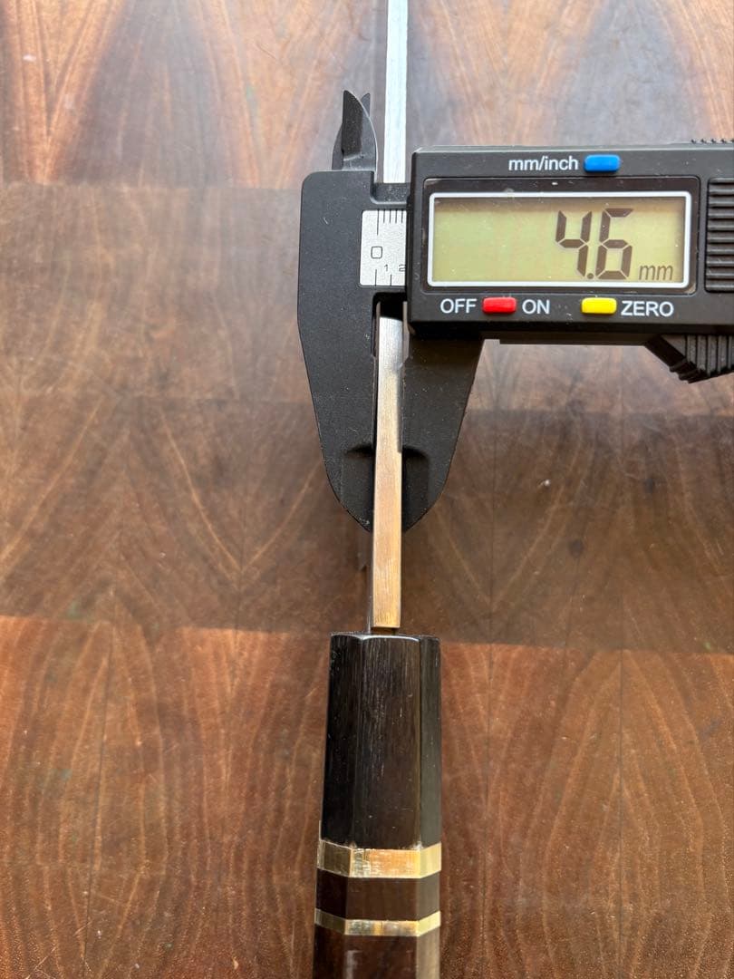 堺打刃物　切付　片刃　240mm 包丁　白鋼　和包丁　黒檀　八角朴　牛刀