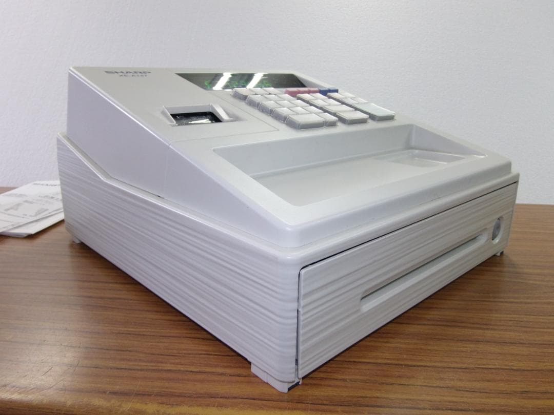 美品317設定無料横型領収証シャープ８部門インボイスレジスターXE-A147