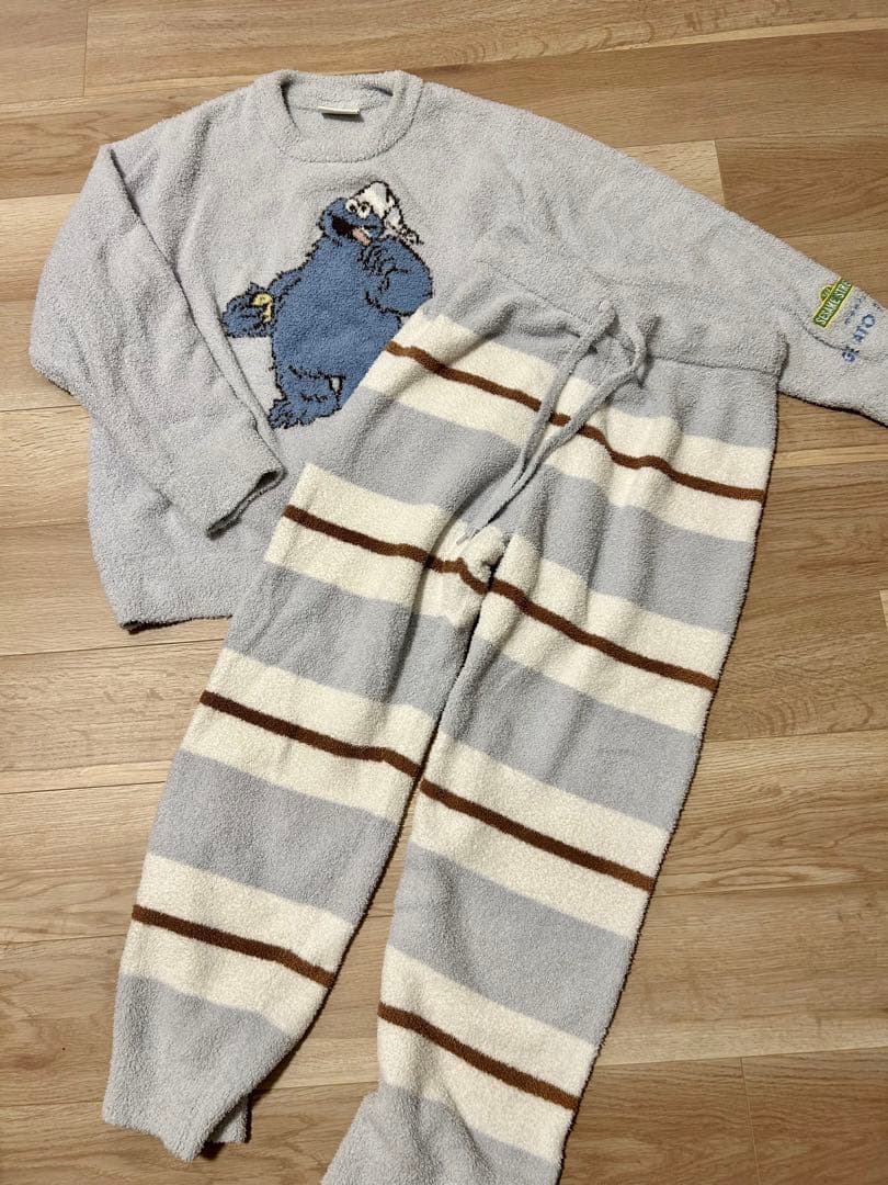 【美品】ジェラートピケ　セサミストリート クッキーモンスター ルームウェア