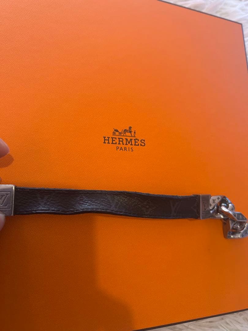 LOUIS VUITTON ブラスレ モノチェーン ルイヴィトン　シルバー