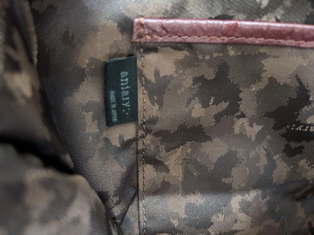 【超値引き】aniary アニアリ レザー トートバッグ　ボルドー