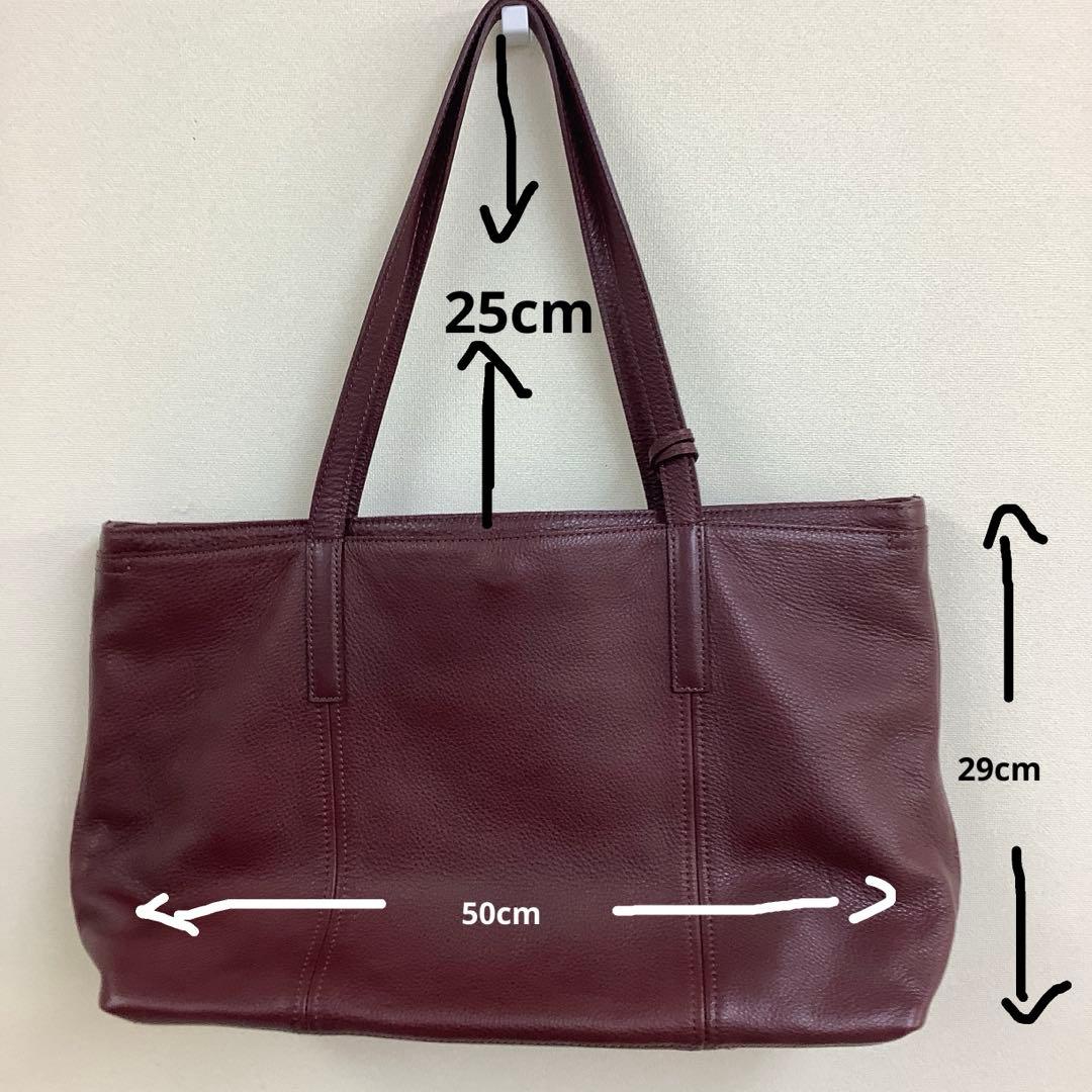 【超値引き】aniary アニアリ レザー トートバッグ　ボルドー