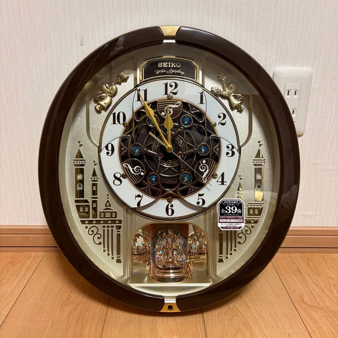 SEIKO セイコーからくり時計 RE579B 掛け時計 ウェーブシンフォニー