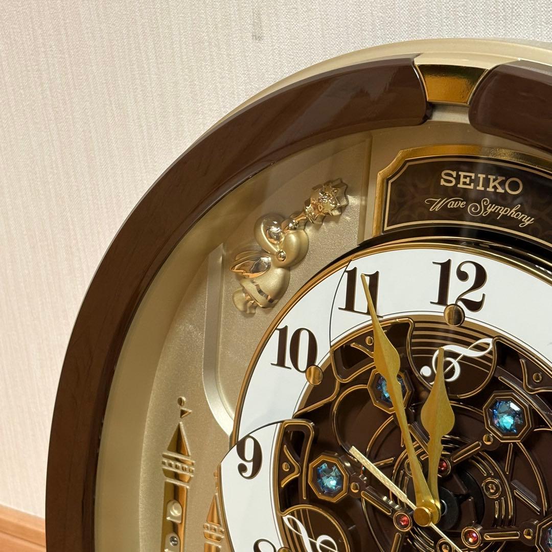 SEIKO セイコーからくり時計 RE579B 掛け時計 ウェーブシンフォニー