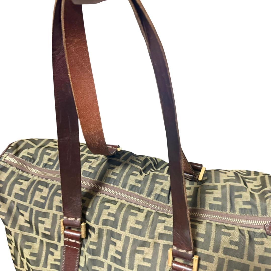 フェンディ FENDI ズッカ ボストンバッグ ナイロンキャンバス イタリア製
