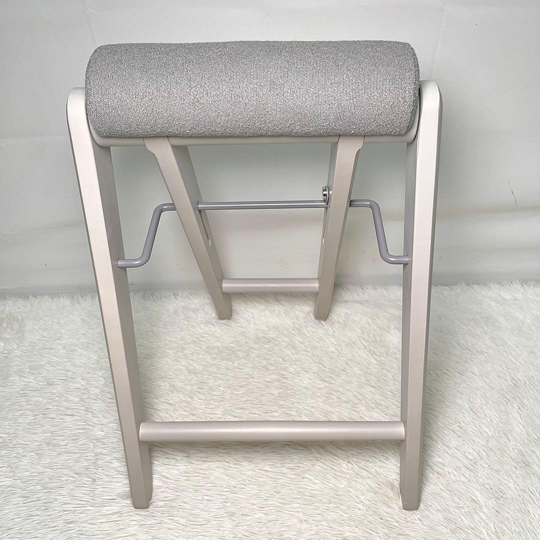【美品】TITTO フォールディングハイスツール グレー 折りたたみ