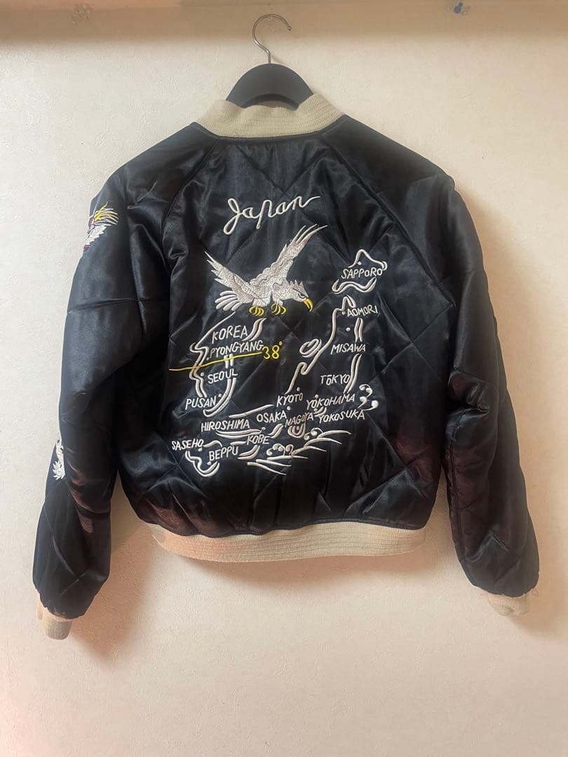 スカジャン　短丈　リバーシブル　M