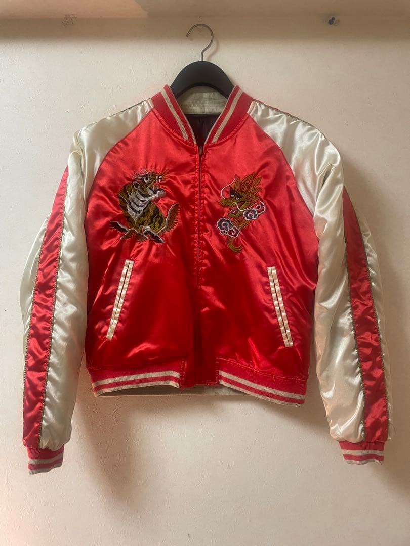 スカジャン　短丈　リバーシブル　M