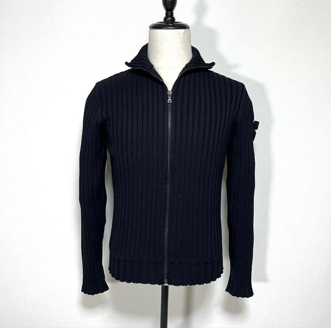 PRADA プラダ ジップアップカーディガン ブラック 50 L ウール ニット