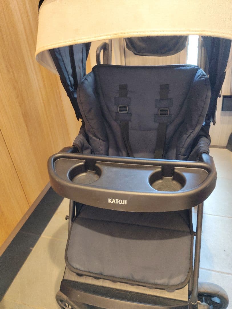 KATOJI 二人でゴー　2人乗りベビーカー　リアシート付き　直接受け渡し希望