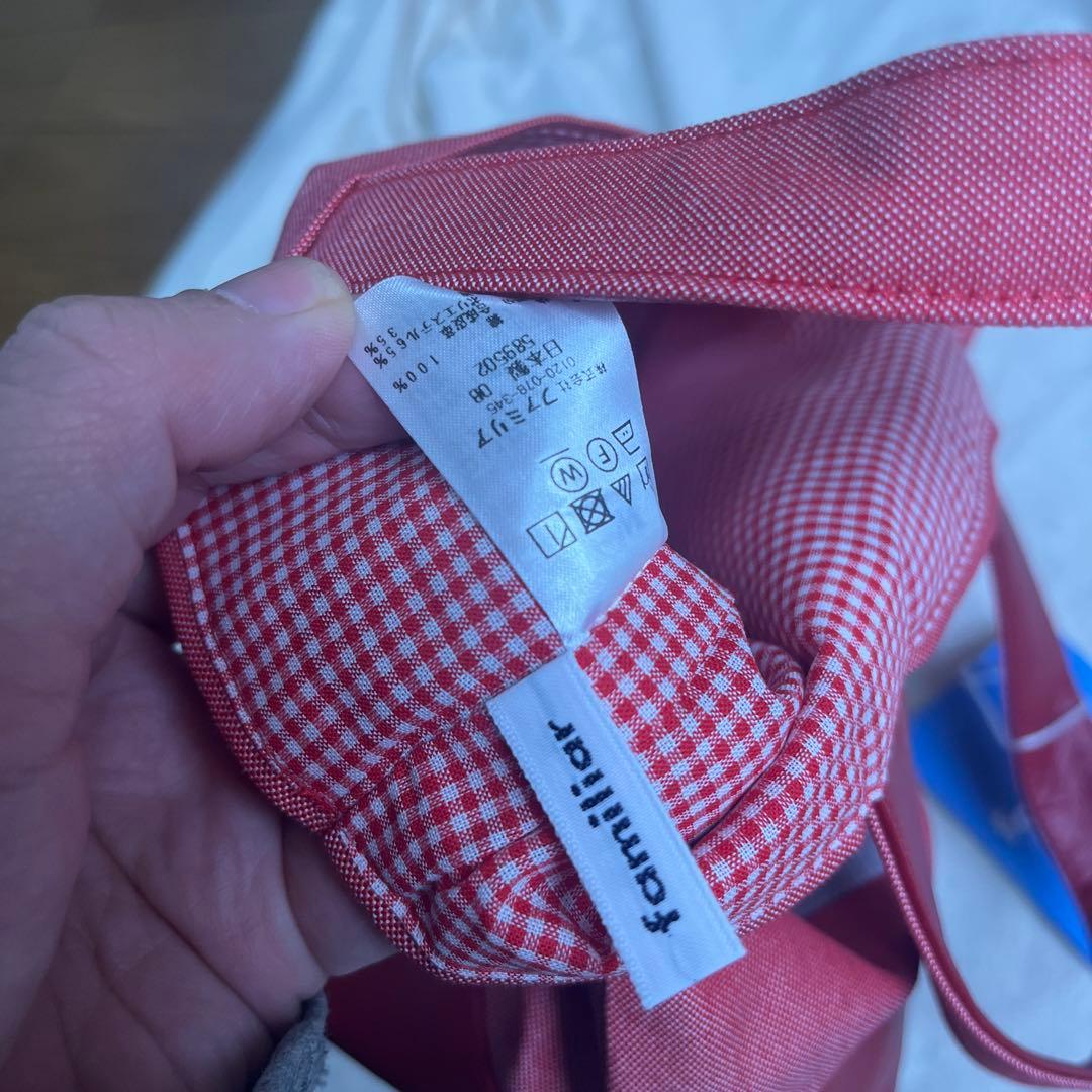 新品タグ付き　ファミリア familiar デニムバッグ ランチバッグ 赤