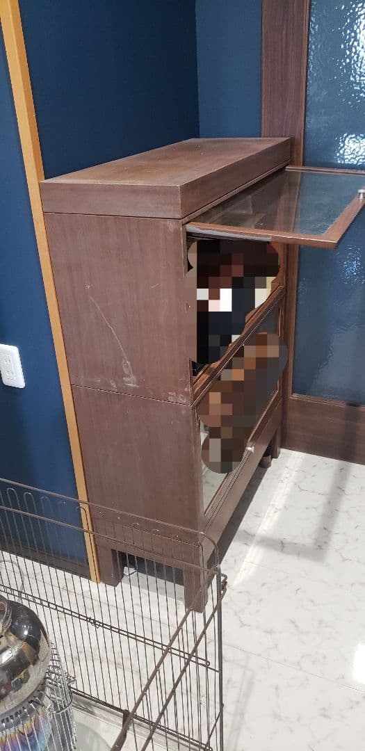 【直接引取】レトロ　アンティーク　ショーケース【ガラス窓】