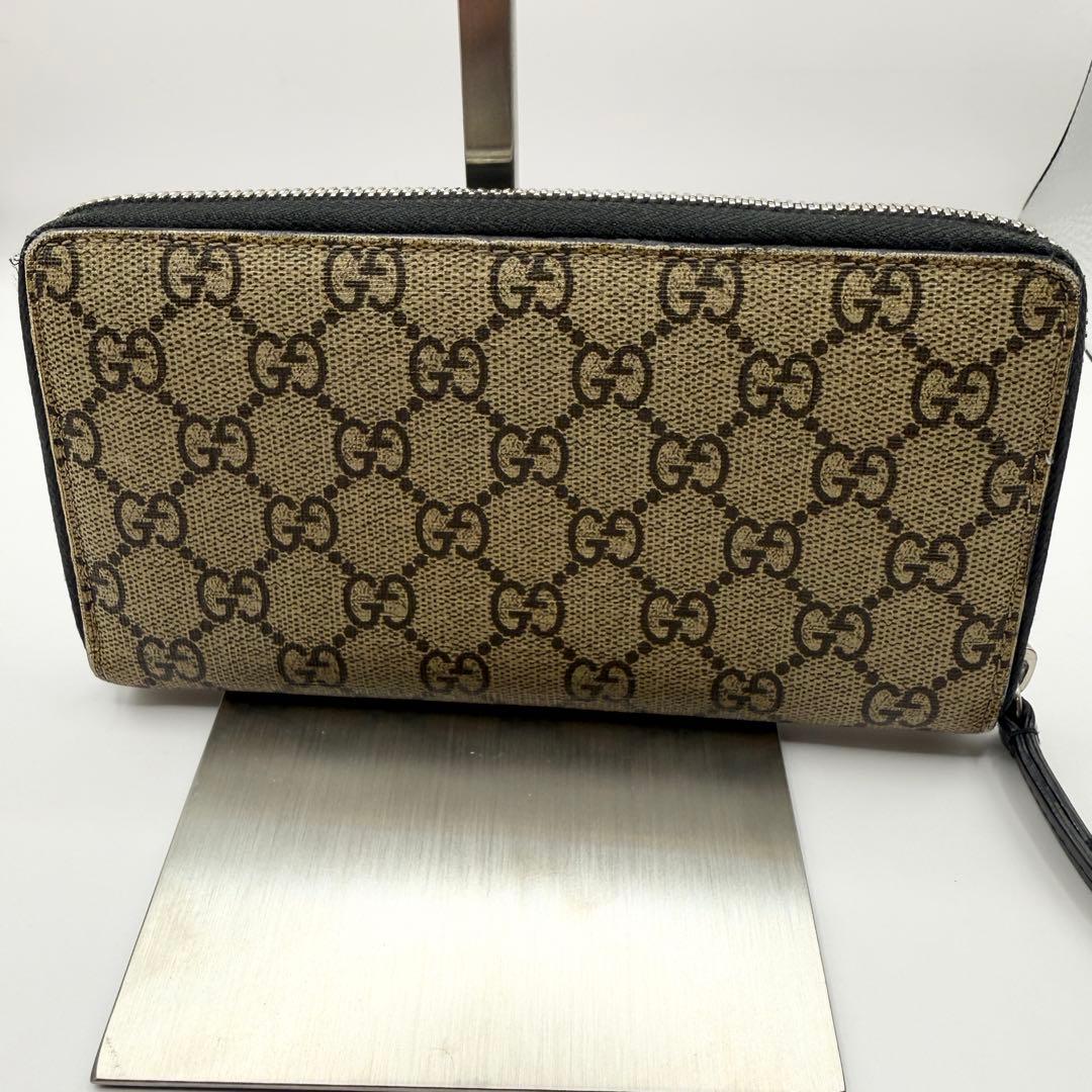 GUCCI グッチ 長財布 スネーク ラウンドファスナー GGスプリーム