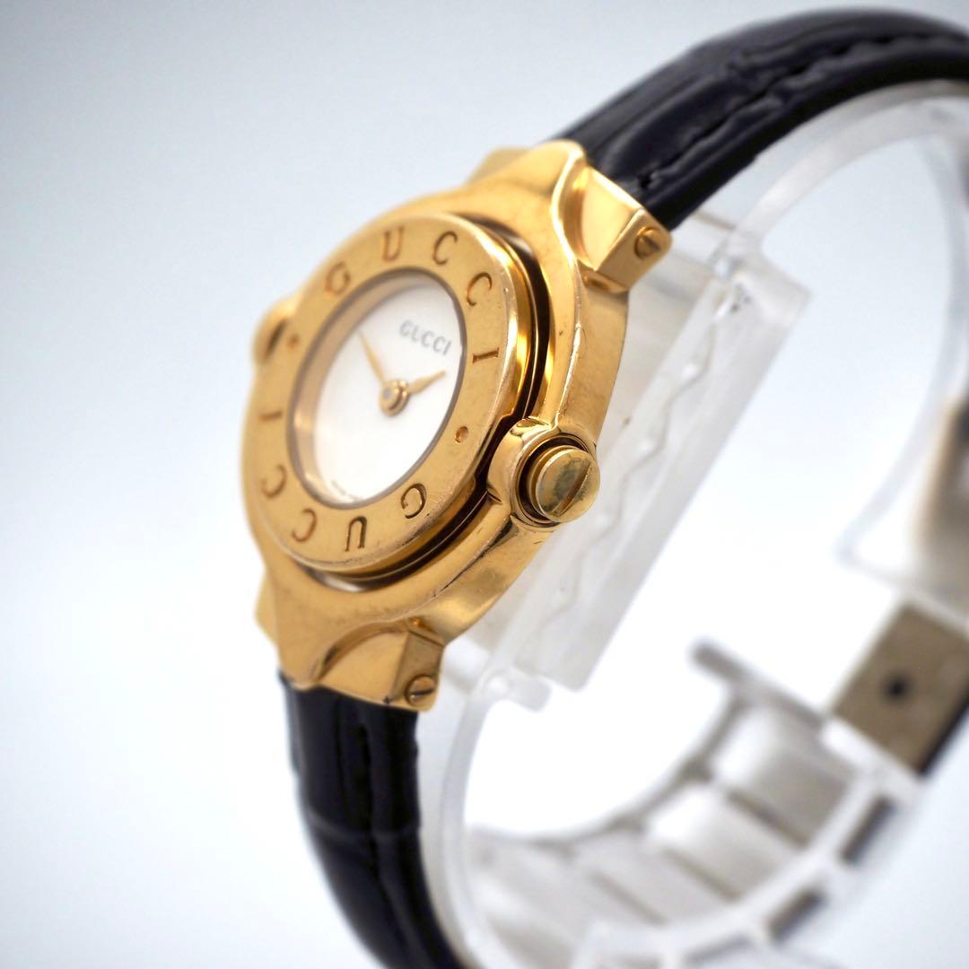 369 稼働 GUCCI レディース 時計 リバーシブル ゴールド　6600L