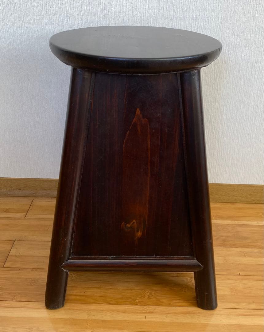 アンティーク　3段引き出し付き台　　木製