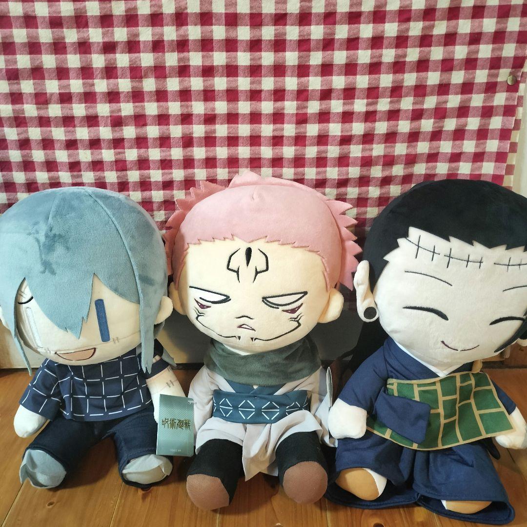 呪術廻戦 BIGぬいぐるみ 両面宿儺 真人 夏油傑 ゆる顔