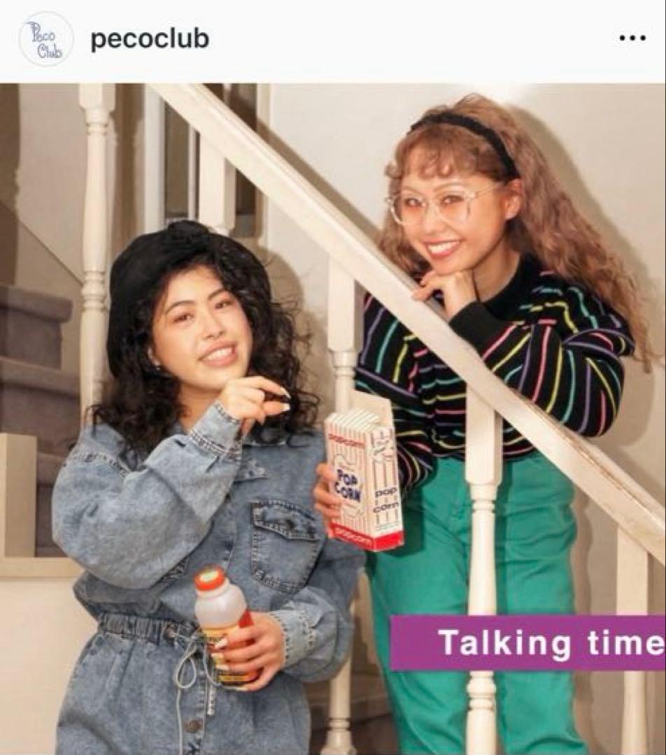 peco club ケミカルデニム ジャンプスーツ　オーバーオール　ペコクラブ