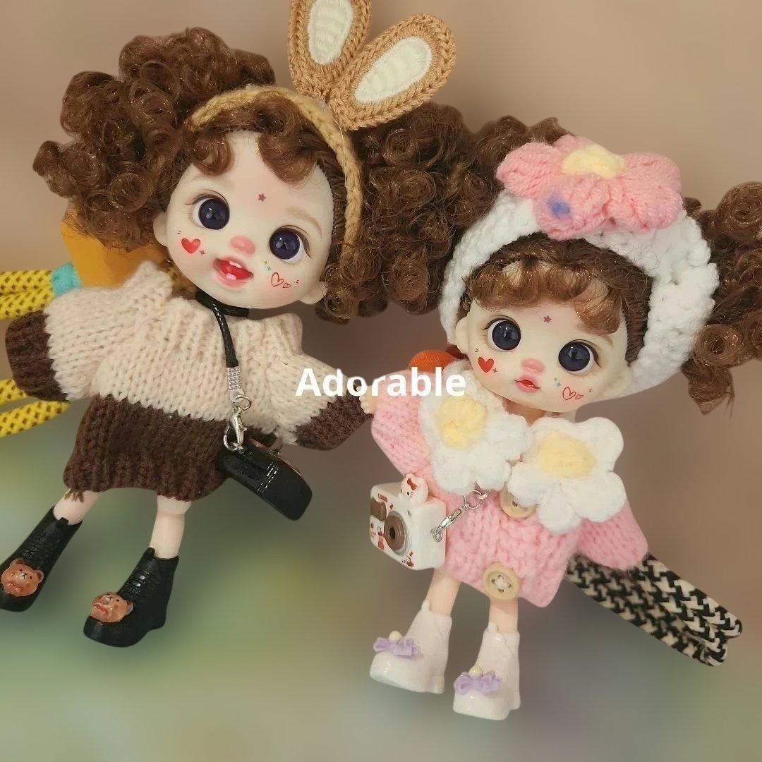 オビツドール カスタムドール 人形ストラップ ２点セット バッグチャーム付き