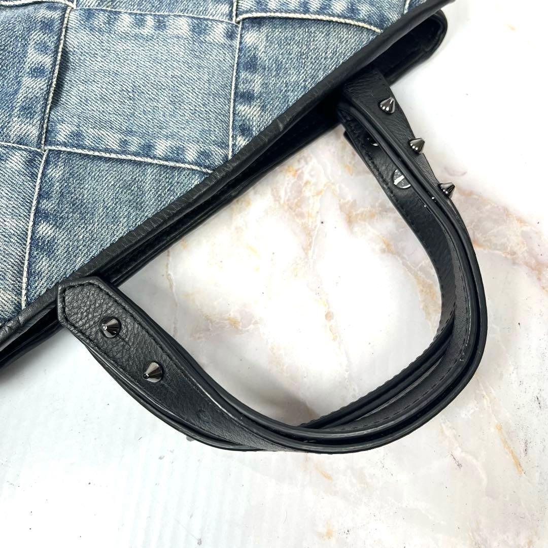 【極美品】ディーゼル DIESEL デニム トートバッグ スタッズ 肩掛けA4可