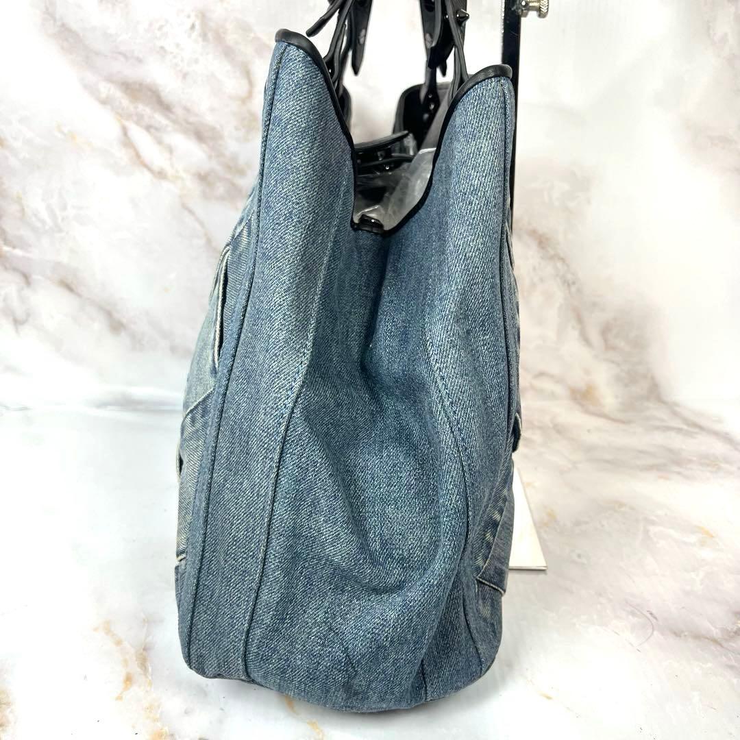【極美品】ディーゼル DIESEL デニム トートバッグ スタッズ 肩掛けA4可