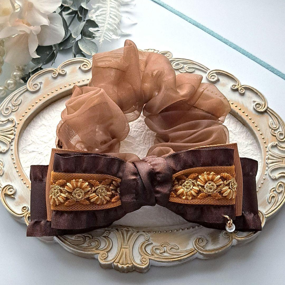 紅茶 様お取引中⭐3031⭐❣️大人可愛い華やかアクセ❣️オリジナル✴インド刺繍