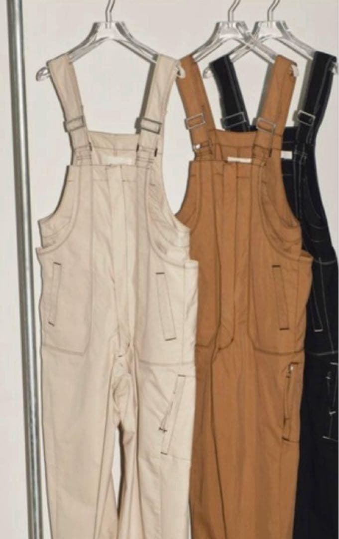 【限定価格】フロントジップコットンサロペット