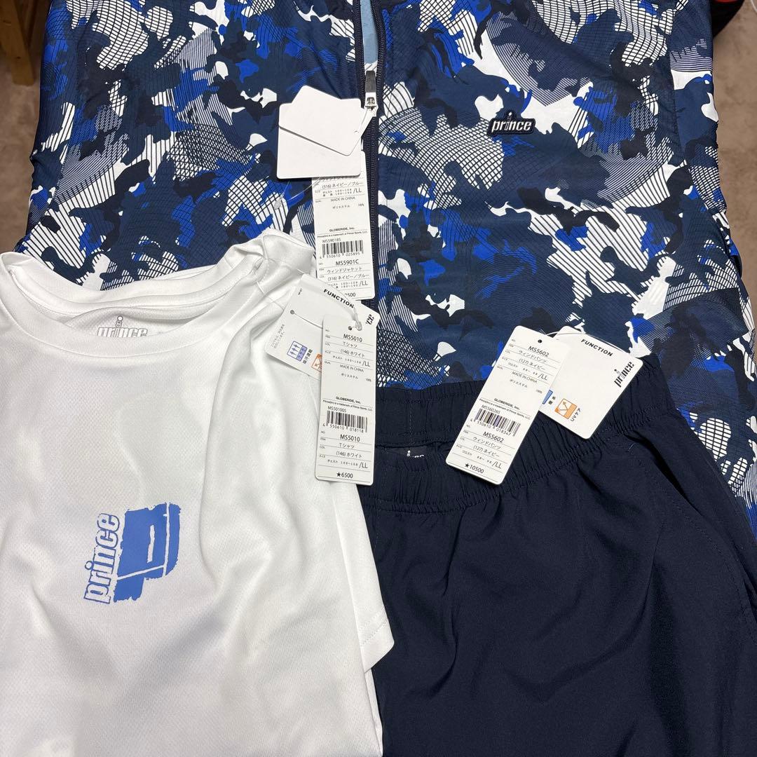 Prince テニスウェアセット (ジャケット・Tシャツ・ショートパンツ)
