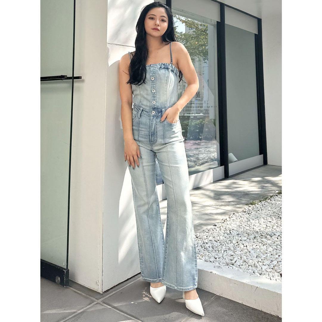 GYDA‼️リボンデニムロンパース