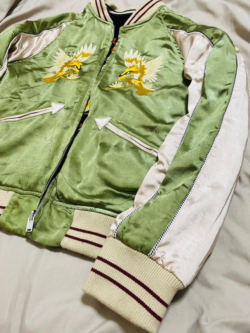 NON STOCK スカジャン 別珍 日本限定 虎 ワシ サテン unisex