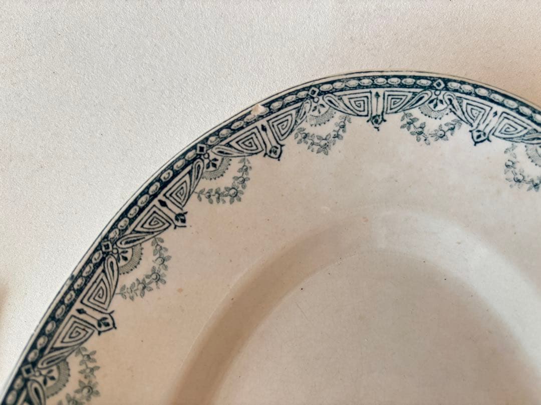 美品　クレールフォンテーヌ　レカミエ　オーバル　フランスアンティークプレート