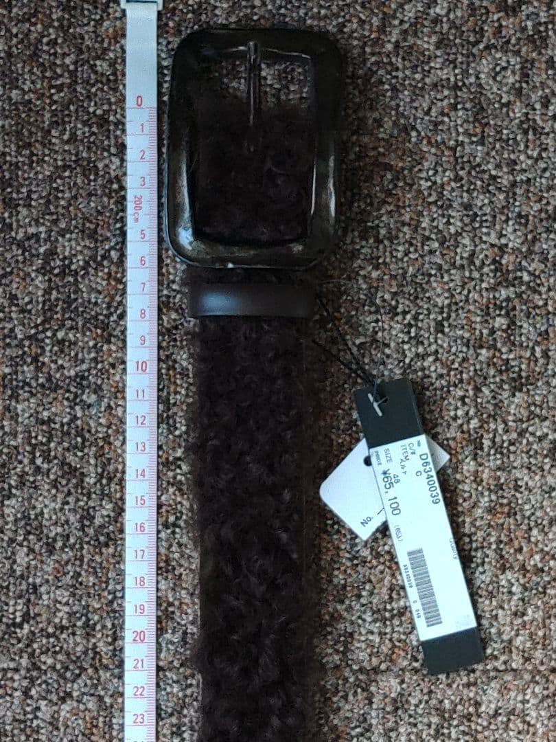 ドン小西　ヨシユキコニシ　レザーファーベルト新品　定価65100円