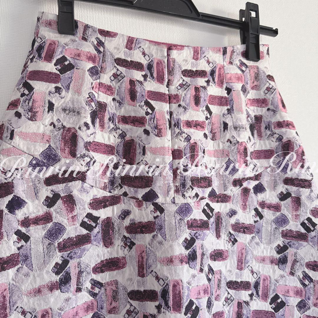 【美品】ANAYI オードトワレジャガード後ろ切り替えスカート 34