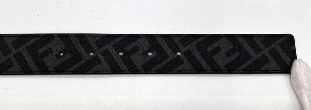 FENDI フェンディ リバーシブルベルト FFロゴ バックル メンズ 美品
