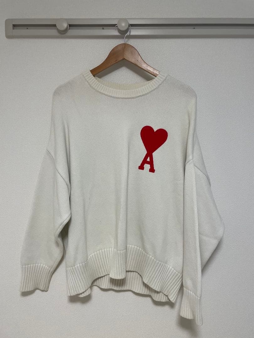 amiparis ロゴ刺繍ニットセーター