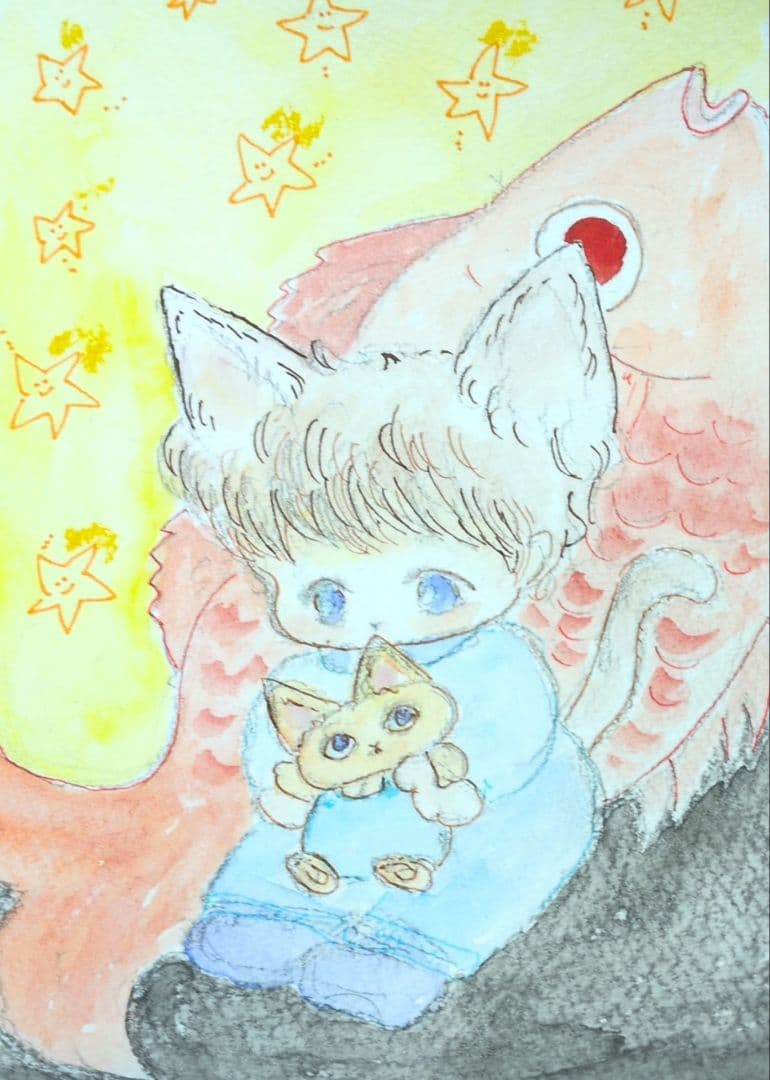 marco wu様　手描きイラスト　オリジナルイラスト　アナログイラスト