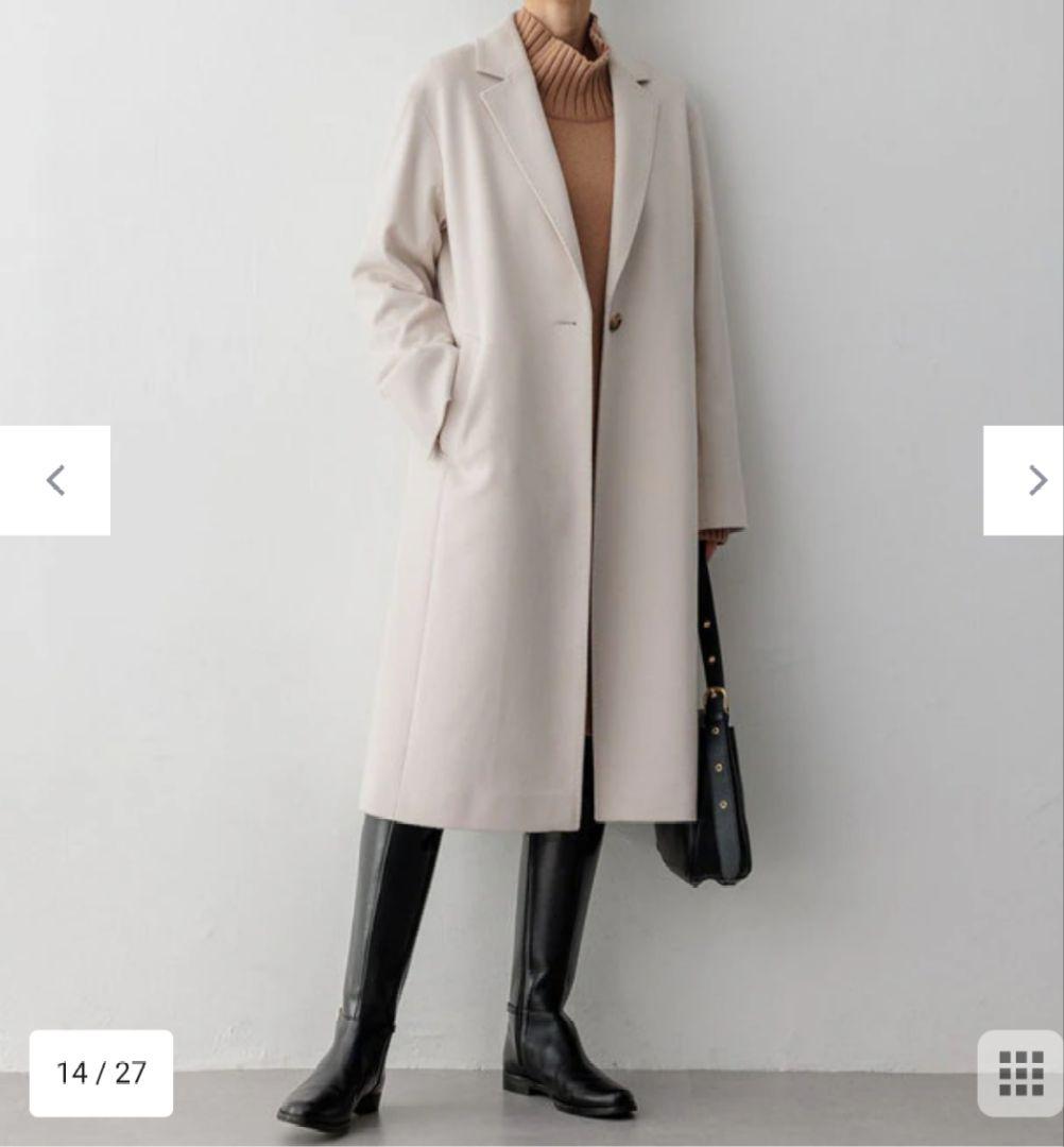 23区 36号【滝沢眞規子さん着用】ウールカシミヤビーバー チェスターコート