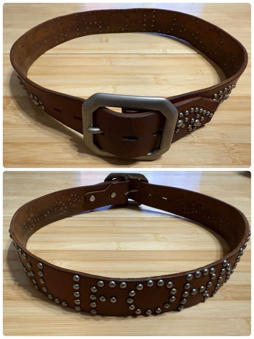 ⭐️HTC×スタンダードカリフォルニア⭐️シルバースタッズ×ブラウンレザー⭐️32