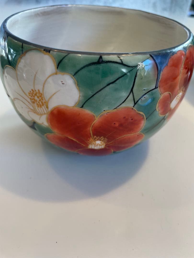 陶葊　陶あん　深鉢　銀彩