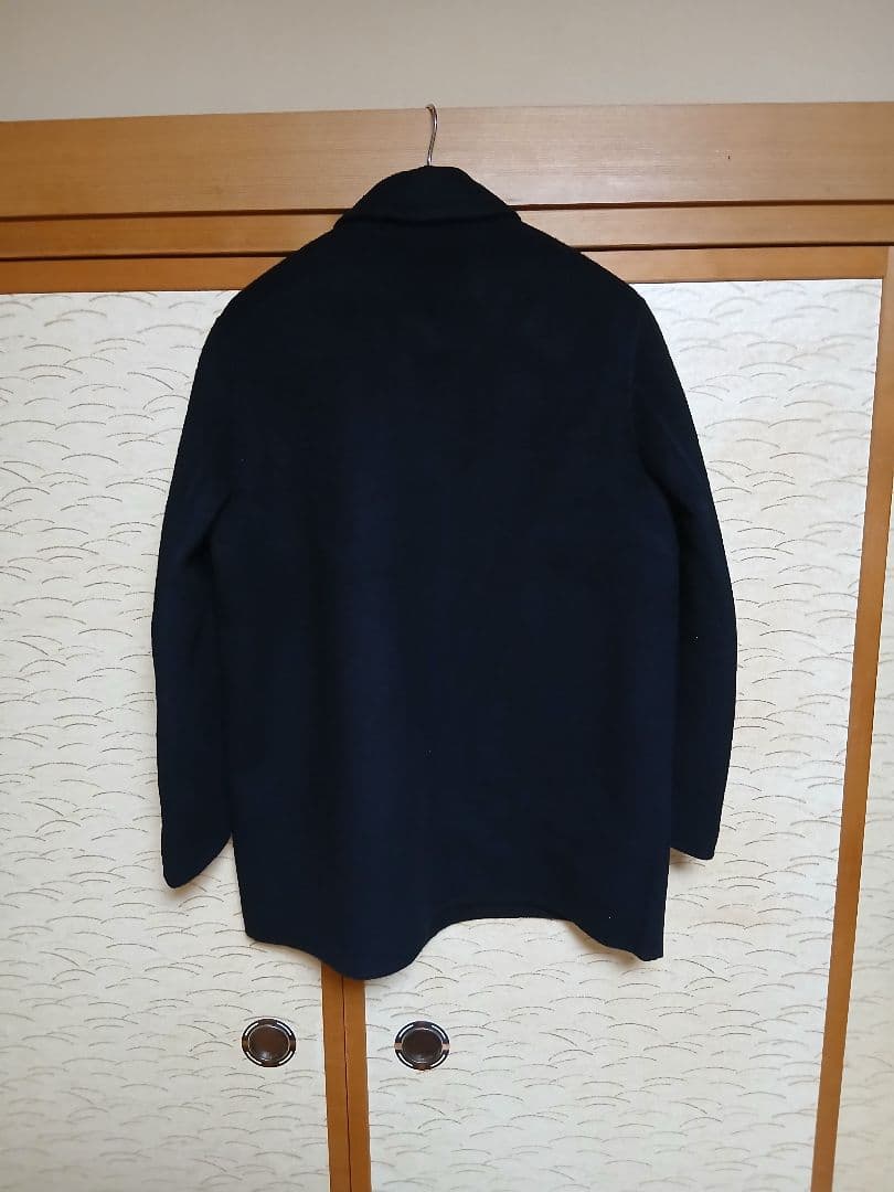 MUJI Labo　カシミヤ混ショートステンカラーコート　L　黒　未使用タグ付