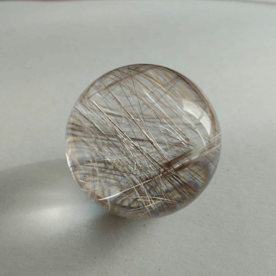 シルバールチルクォーツ スフィア ブラジル産 天然石 パワーストーン 置物