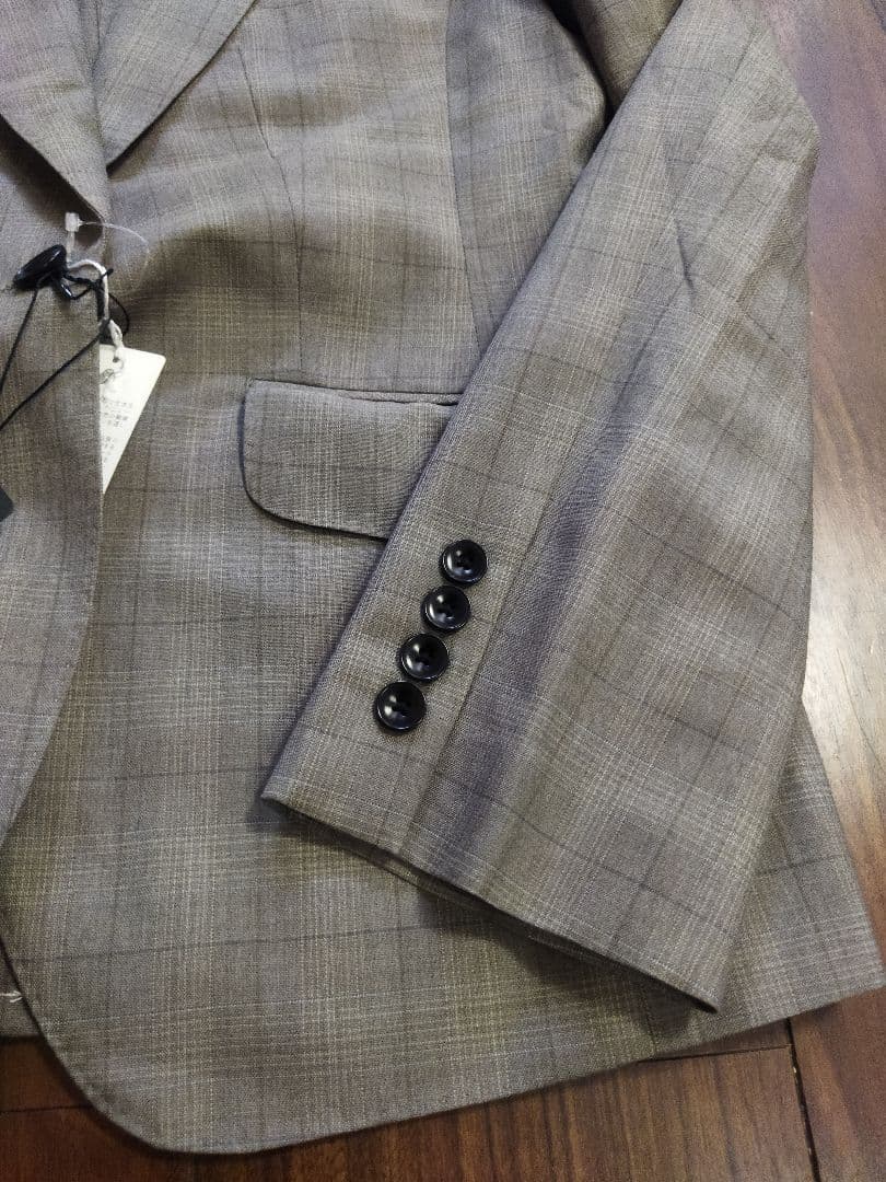 新品タグ付♪高級セットアップ 洋服の青山 グレー パンツスーツ 11号 9号