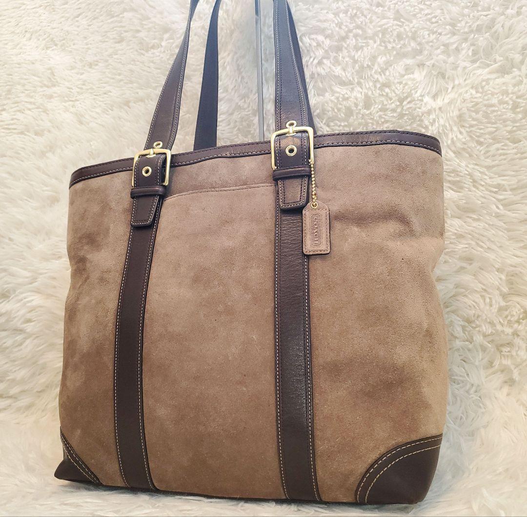 ⭐美品⭐COACH スエード トートバッグ ブラウン a4収納