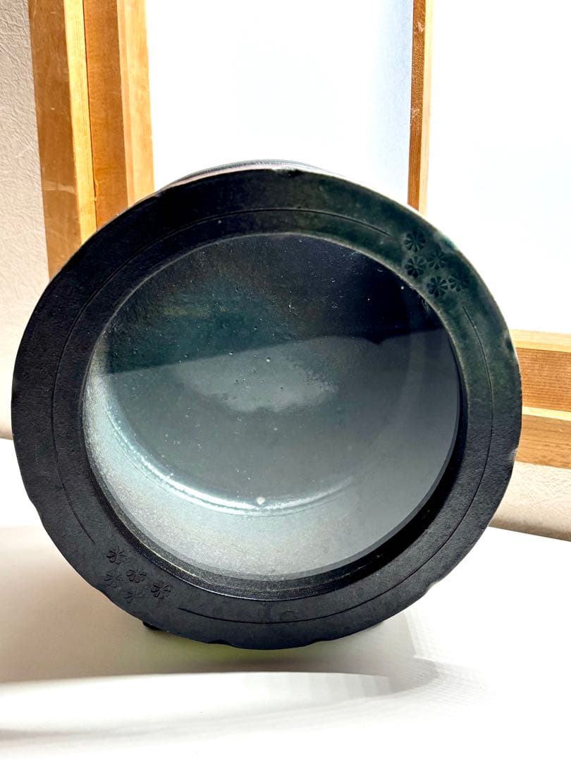 金魚鉢 花模様付き