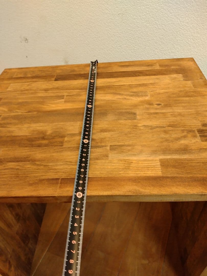 木製　ハンドメイド　オーダー　コの字　ワトコオイル　踏み台　サイドテーブル水槽台